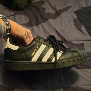 Adidas Superstar Black and White Sneakers